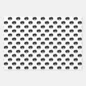 可愛い白黒カボチャのハロウィンパターン ラッピングペーパーシート (正面2)