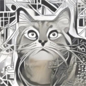 可愛い白黒キャットノートパソコンスキンシール シール (正面)