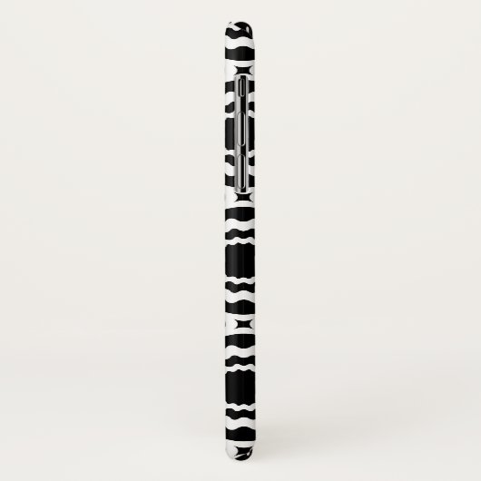 可愛い白黒ジグザグの円パターン Case-Mate iPhoneケース (裏面/左)