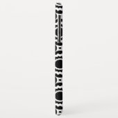 可愛い白黒ジグザグの円パターン Case-Mate iPhoneケース (裏面/左)