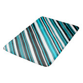 可愛い白黒ストライプアクアCase-Mate iPhone cas バスマット (アングル)