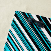 可愛い白黒ストライプアクアCase-Mate iPhone cas ビーチタオル (インサイチュ)