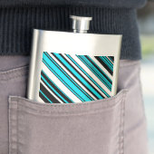 可愛い白黒ストライプアクアCase-Mate iPhone cas フラスク (インサイチュ)