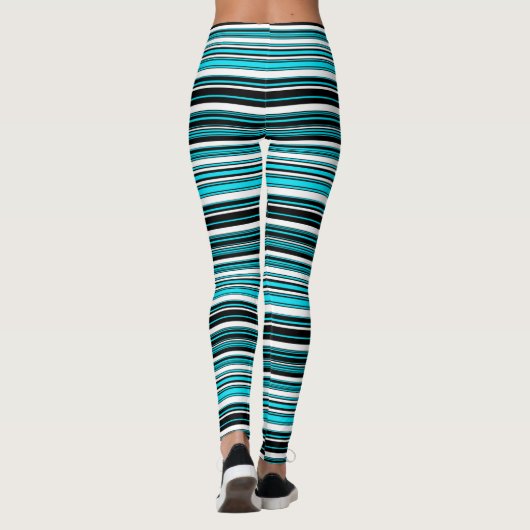 可愛い白黒ストライプアクアCase-Mate iPhone cas レギンス (裏面)