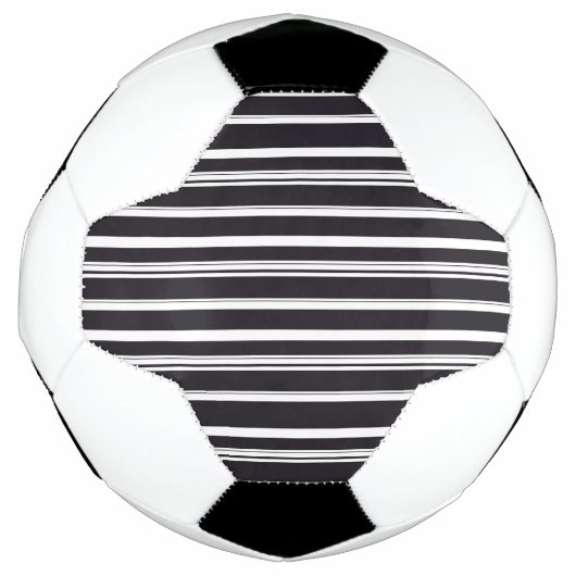 可愛い白黒ストライプ サッカーボール (正面)