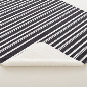 可愛い白黒ストライプ シェルパブランケット (3/4)