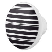 可愛い白黒ストライプ セラミックノブ (右)