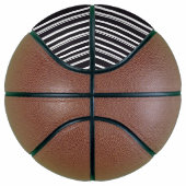 可愛い白黒ストライプ バスケットボール (右)