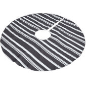 可愛い白黒ストライプ ブラッシュドポリエステルツリースカート (アングル)