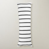 可愛い白黒ストライプ ボディピロー (正面縦)