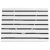 可愛い白黒ストライプ ラージペーパーバッグ (正面)