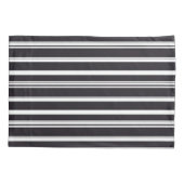 可愛い白黒ストライプ 枕カバー (裏面-左)