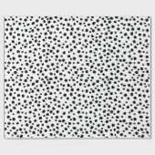 可愛い白黒ダルマチア斑点動物模様 ラッピングペーパー (フラット)