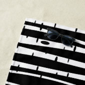 可愛い白黒ツリーパターンマウスパッド ビーチタオル (インサイチュ)