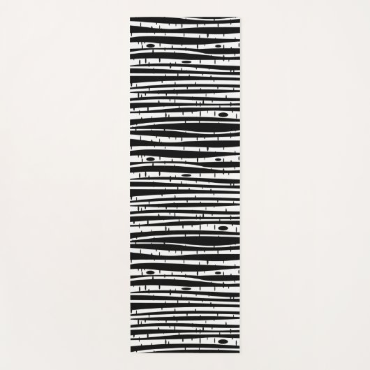 可愛い白黒ツリーパターンマウスパッド ヨガマット (正面)