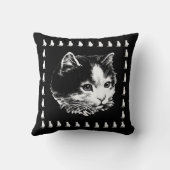 可愛い白黒ネコ枕 クッション (裏面)