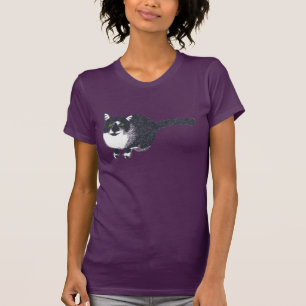 可愛い白黒ネコTシャツ Tシャツ