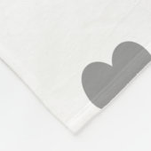 可愛い白黒ハート フリースブランケット (角)