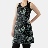 可愛い白黒バタフライ柄エプロン エプロン (インサイチュ)