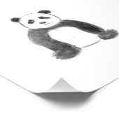 可愛い白黒パンダのスケッチ フォトプリント            (角)