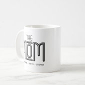 可愛い白黒パーソナライズされたタイプmom mug コーヒーマグカップ (正面左)