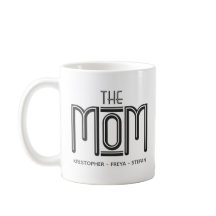 可愛い白黒パーソナライズされたタイプmom mug