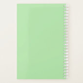 可愛い白黒パーソナライズされた猫 プランナー手帳 (裏面)