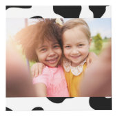 可愛い白黒ファーム動物の牛のプリント写真 フォトキューブ (右)