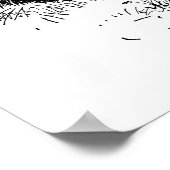 可愛い白黒ファーム牛の装飾ポスターヴィンテージ ポスター (角)