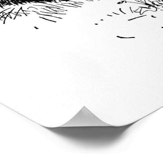 可愛い白黒ファーム牛の装飾ポスターヴィンテージ ポスター (角)