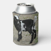 可愛い白黒ベビーヤギ写真 缶クーラー (缶裏面)