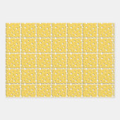 可愛い白黒マウスラットスイスチーズ ラッピングペーパーシート (正面3)