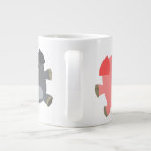 可愛い白黒マンガ豚ジャンボマグ ジャンボコーヒーマグカップ (裏面)