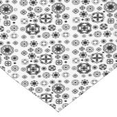 可愛い白黒唐草模様 ショートテーブルランナー (コーナー)