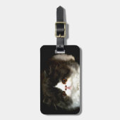 可愛い白黒子猫ラグドール写真 ラゲッジタグ (正面縦)