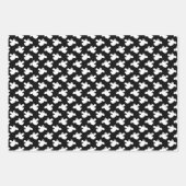 可愛い白黒幽霊柄ハロウィン ラッピングペーパーシート (正面2)