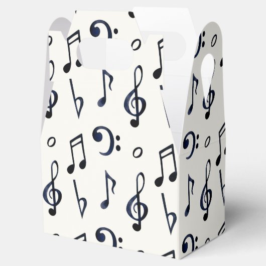 可愛い白黒愛好家タイルパーティー フェイバーボックス (オープン)