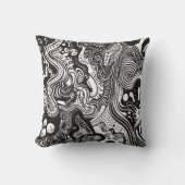 可愛い白黒柄 クッション (正面)