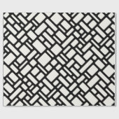 可愛い白黒柄 ラッピングペーパー (フラット)