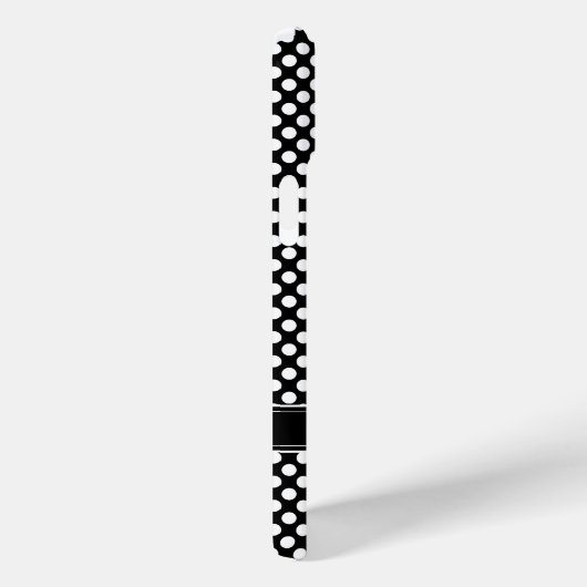 可愛い白黒水玉模様模様(モノグラム) Case-Mate iPhoneケース (裏面 / 右)