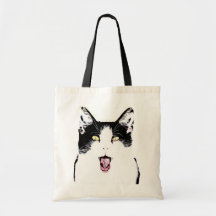 可愛い白黒猫が笑う