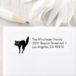 可愛い白黒猫ハロウィンのアドおもしろいレス ラベル