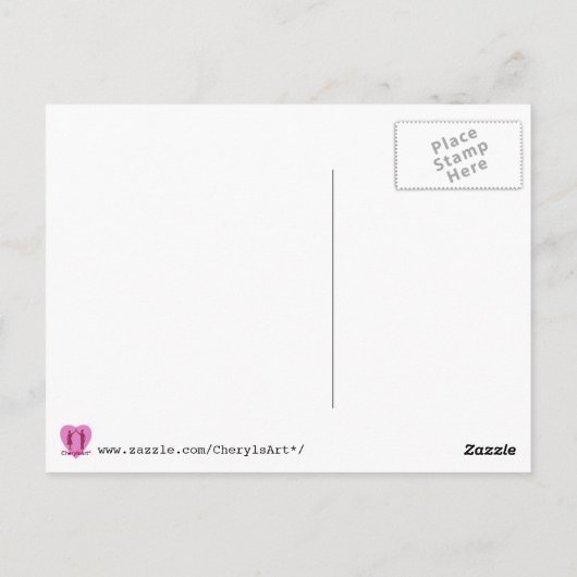 可愛い白黒猫inポインティリスムポストカード ポストカード (裏面)