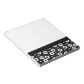 可愛い白黒花手帳 ノートパッド (アングル)