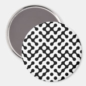 可愛い白黒迷路パターン マグネット (正面/裏面)