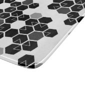 可愛い白黒16進データパターン カッティングボード (角)