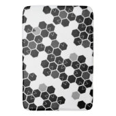 可愛い白黒16進データパターン バスマット (正面縦)