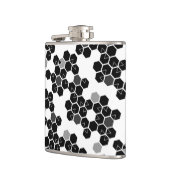 可愛い白黒16進データパターン フラスク (左)