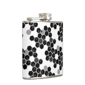 可愛い白黒16進データパターン フラスク (右)