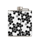 可愛い白黒16進データパターン フラスク (裏面)